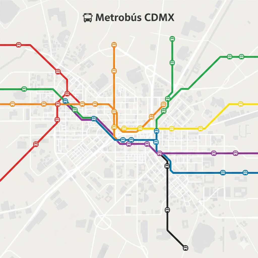 Imagen representativa de Líneas del Metrobús CDMX: Rutas, Horarios y Todo lo que Necesitas Saber (2025)
