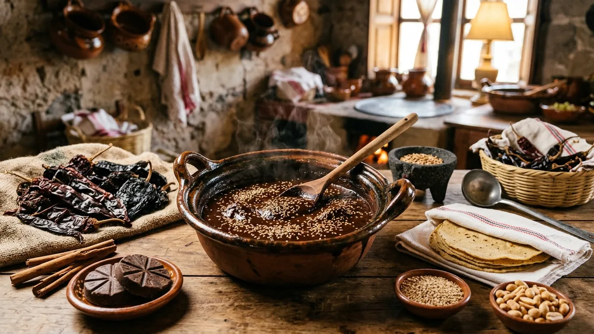 Imagen de Mole Poblano: Historia, Ingredientes Clave y Receta Tradicional Paso a Paso